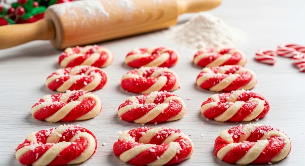 Peppermint Candy Cane Cookies