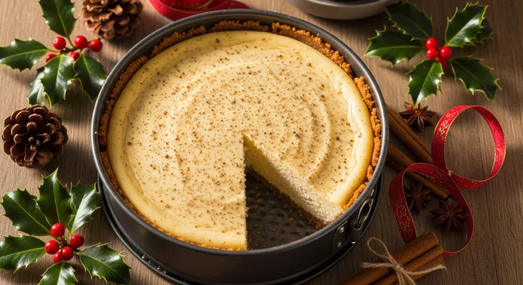 Spiced Eggnog Cheesecake
