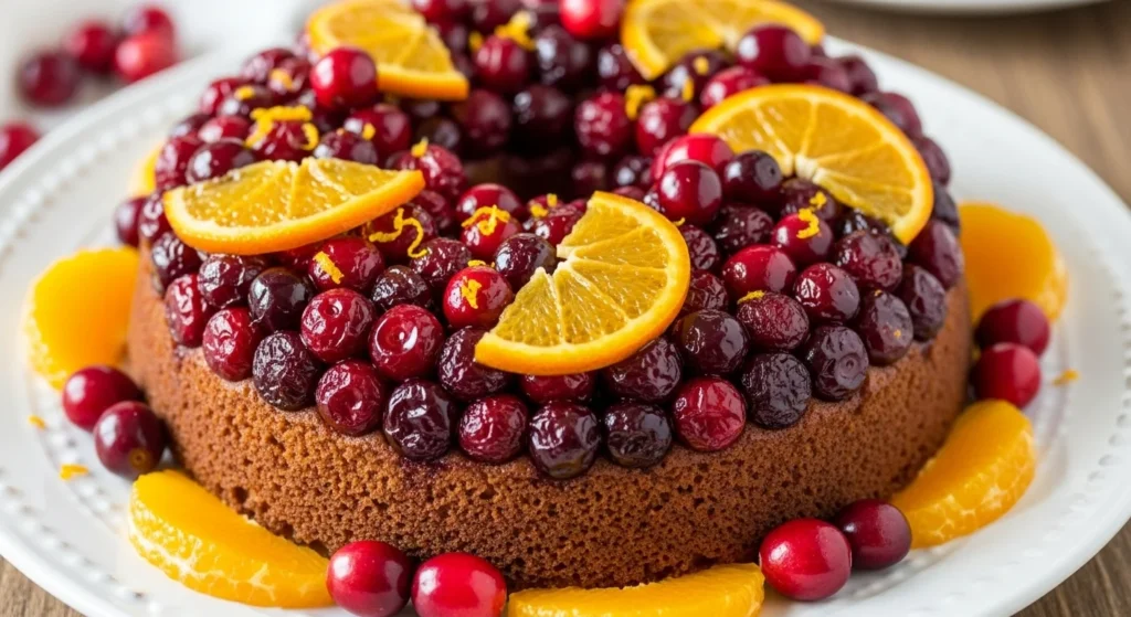 Cranberry Orange Upside-Down Cake