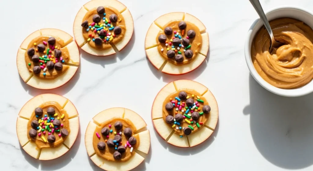 Crispy Apple “Cookies” with Sunflower Butter Dip