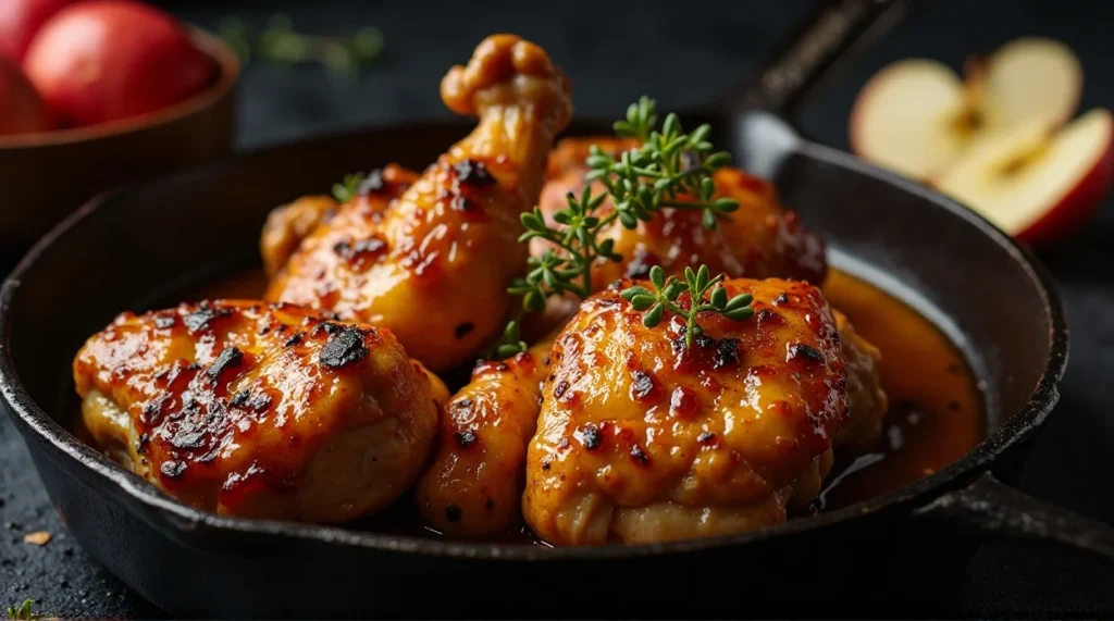 Apple Cider Glazed Chicken Thighs