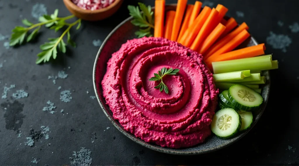 Beet Hummus Platter