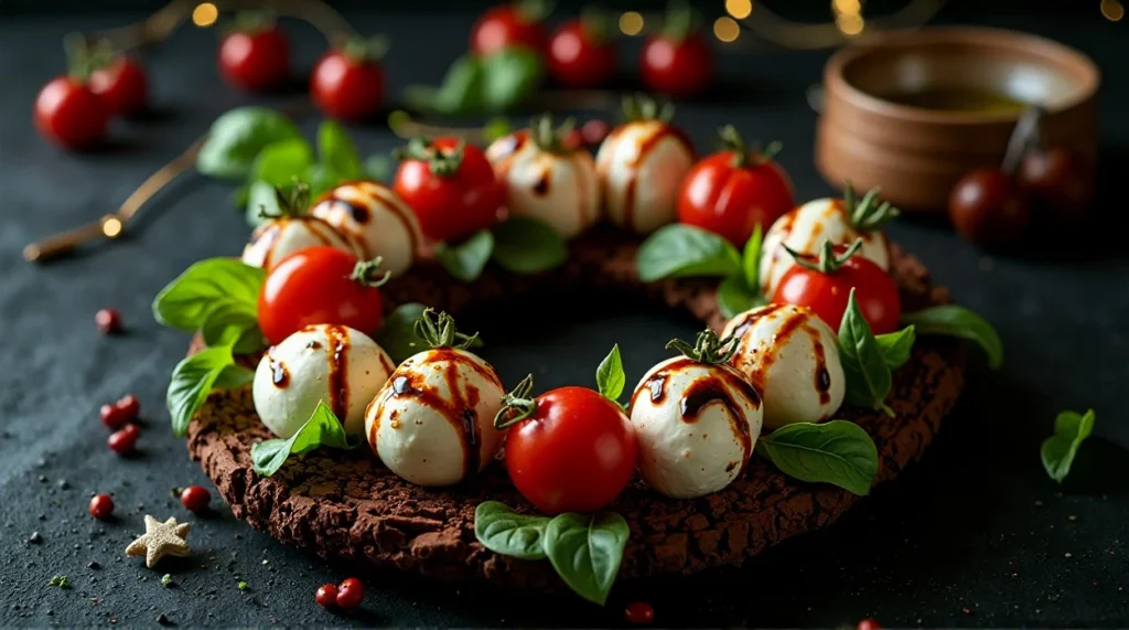Caprese Christmas Wreath