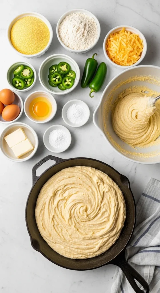 Cheddar Jalapeño Cornbread cook