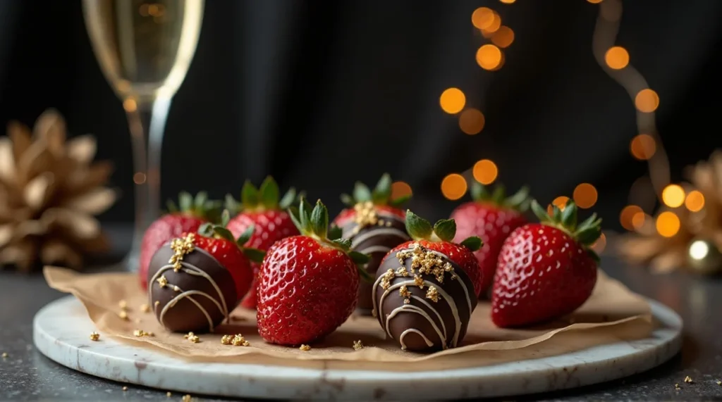 Chocolate-Covered Strawberry Sparklers