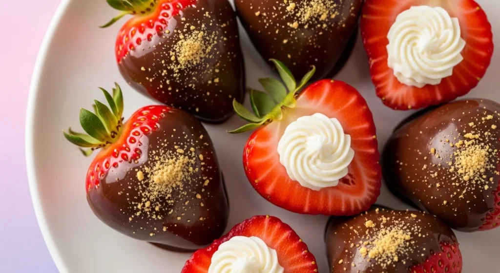 Chocolate-Dipped Strawberry Cheesecake Bites