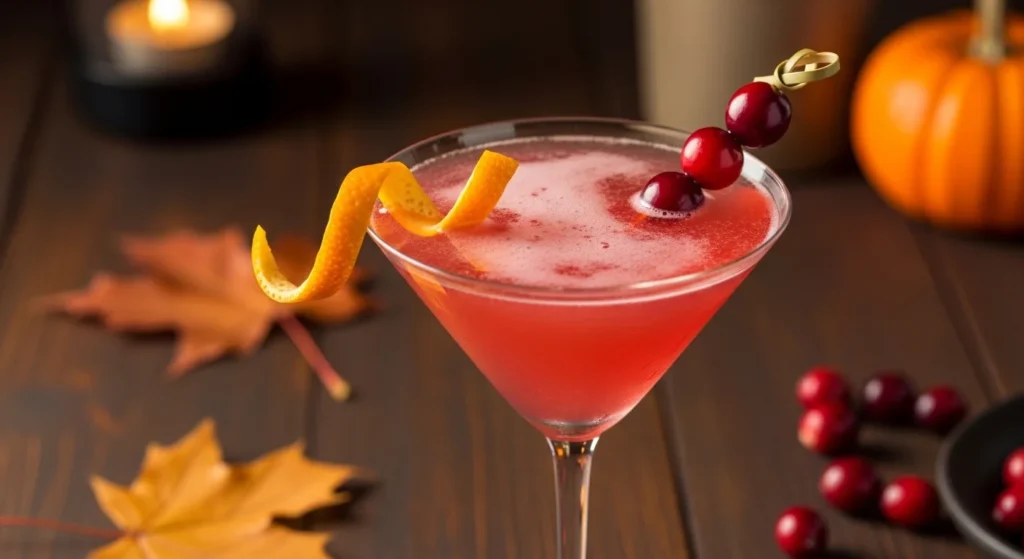 Classic Cranberry Cosmo with a Fall Twist