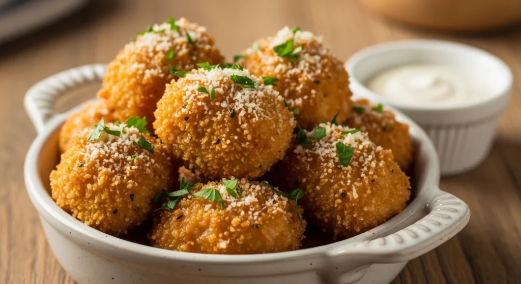 Crispy Parmesan Garlic Chicken Bites