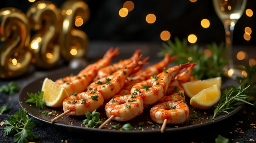 Garlic Herb Shrimp Skewers