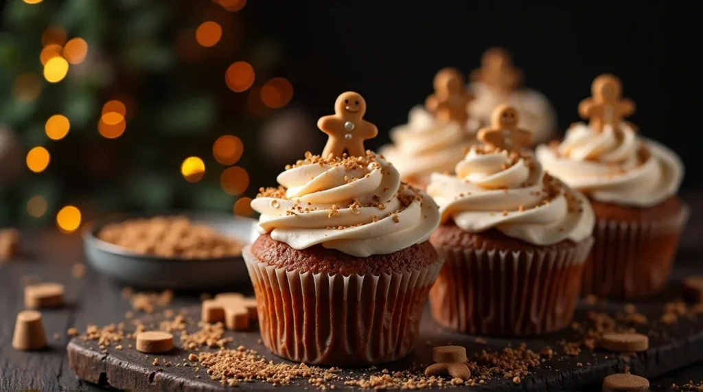 Gingerbread Cupcakes with Cinnamon Frosting