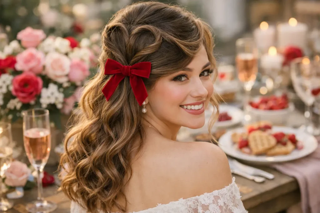 Half-Up Twisted Heart Style