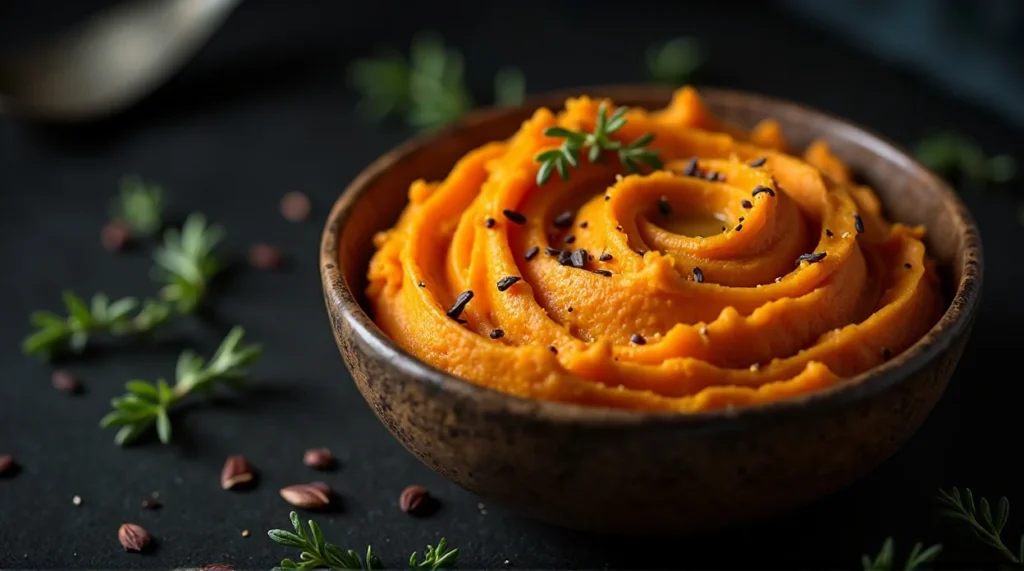 Mashed Sweet Potatoes with Brown Butter & Thyme