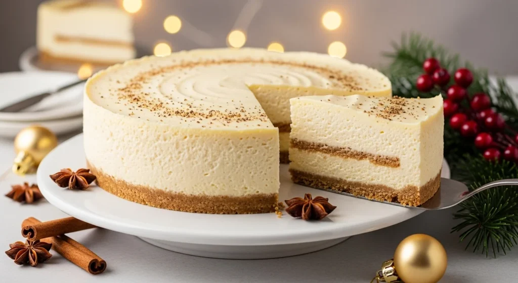 No-Bake Eggnog Cheesecake