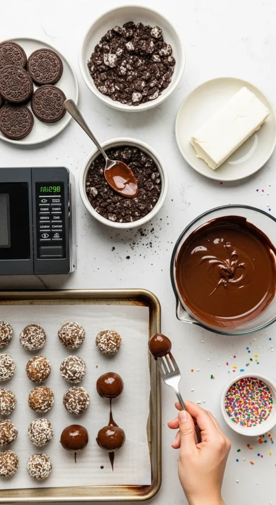 No-Bake Oreo Truffles cooking