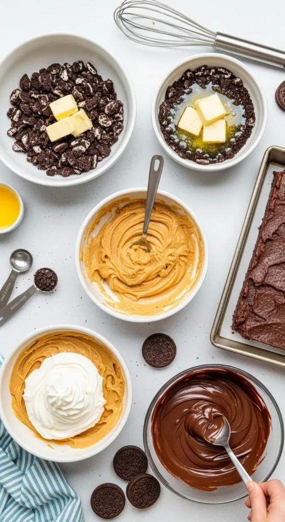 No-Bake Peanut Butter Oreo cooking