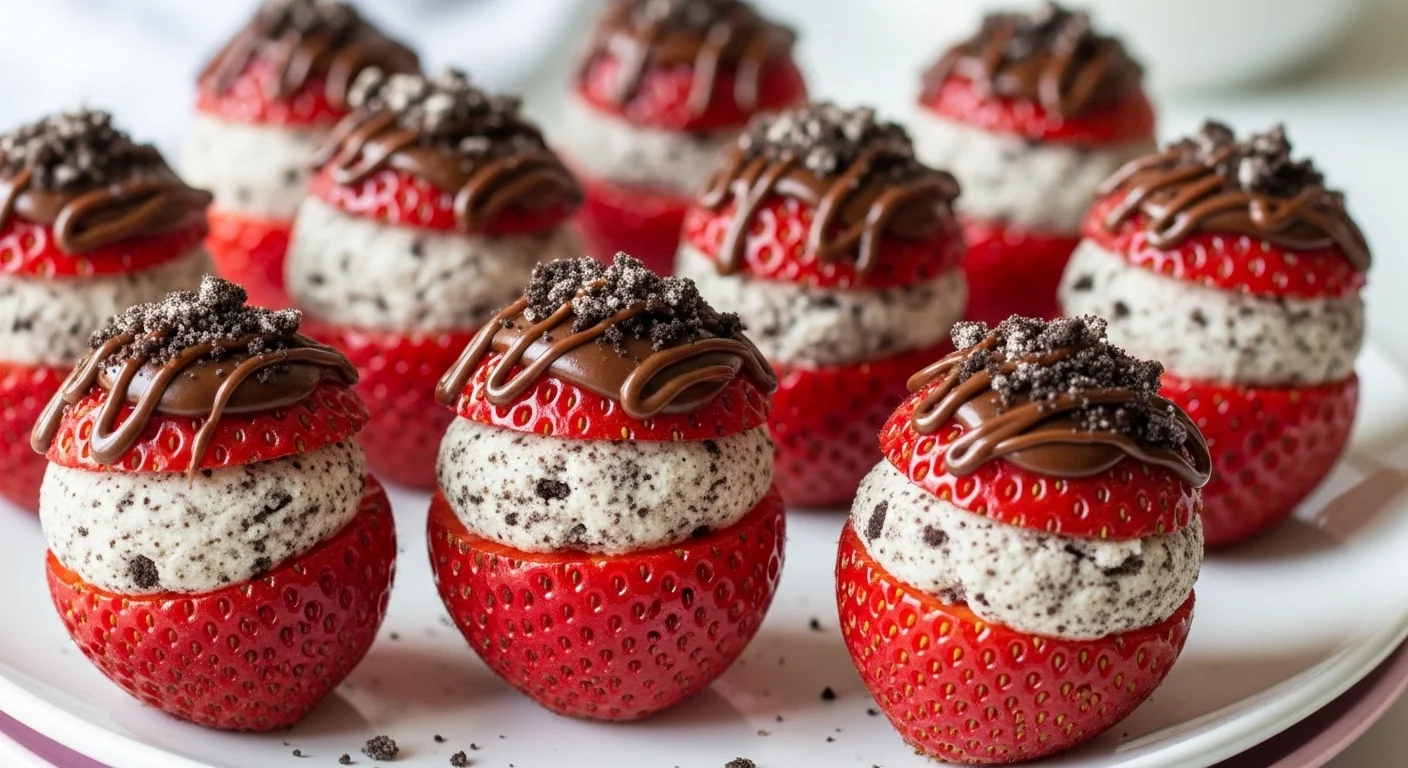 Oreo Cheesecake Stuffed Strawberries recipe