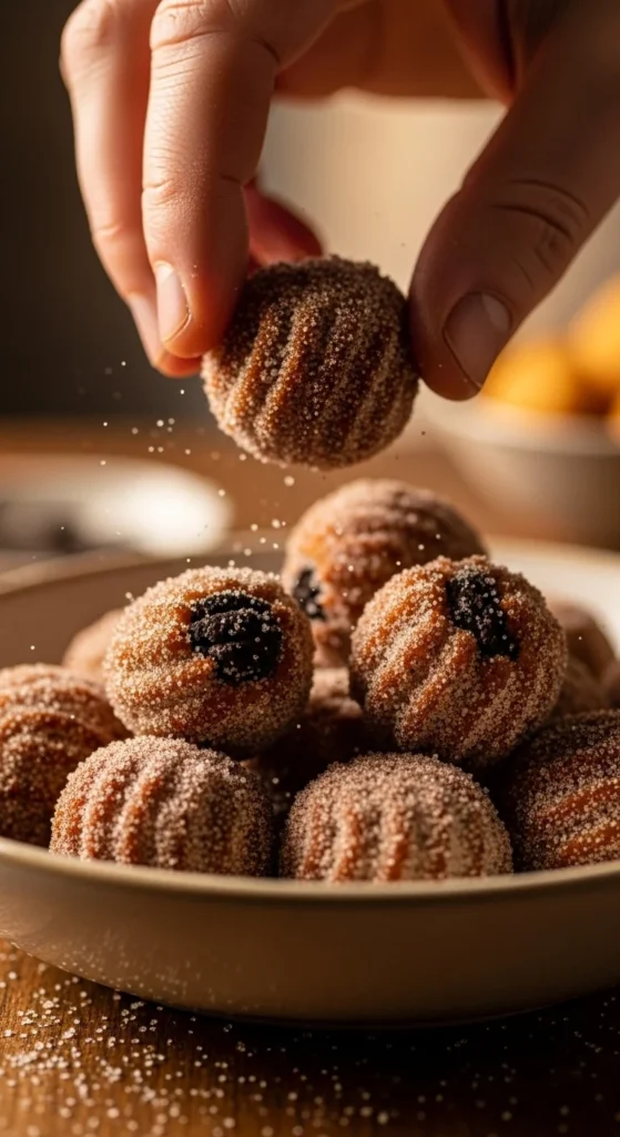 Oreo Churro Bites cooking