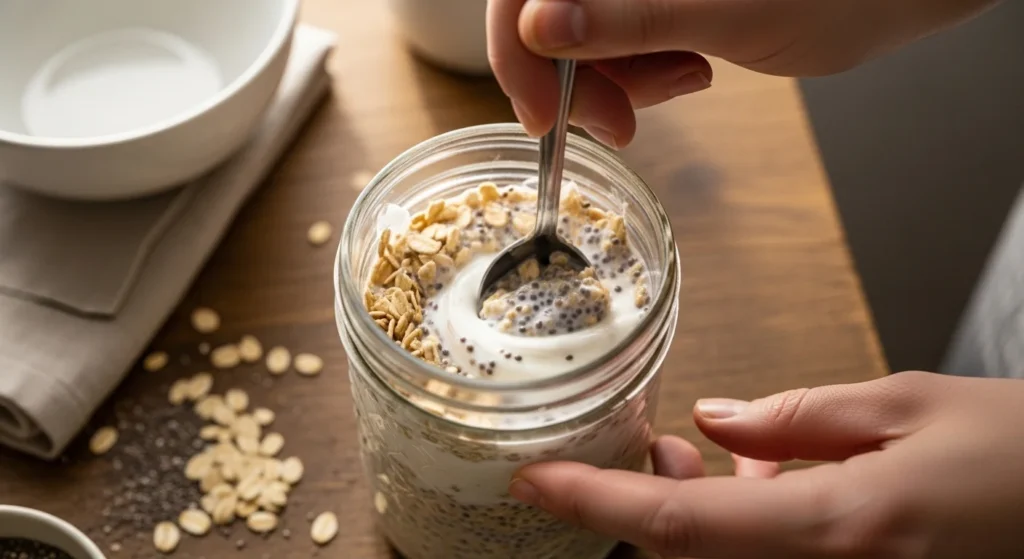 Overnight Oats recipe cooking