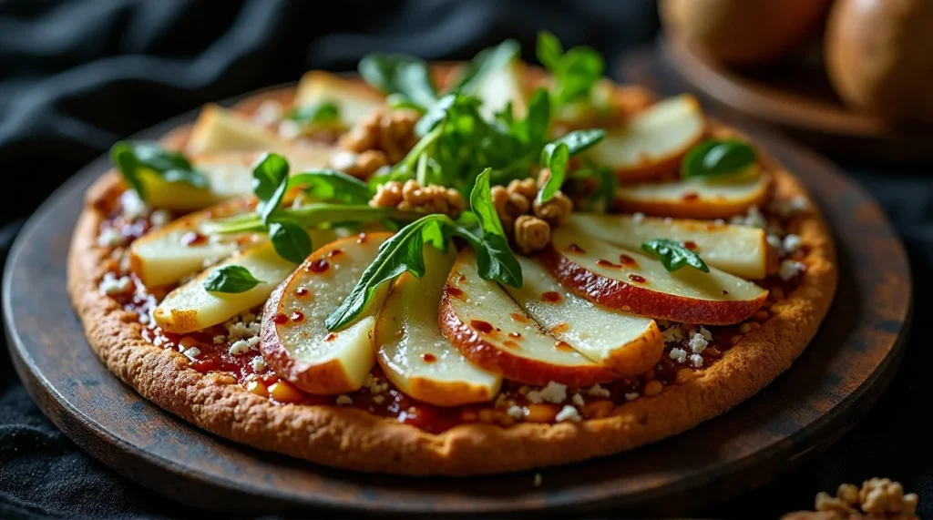 Pear and Gorgonzola Flatbread Pizza