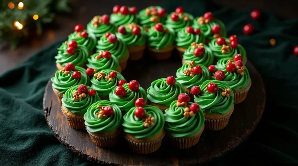 Pull-Apart Wreath Cupcakes
