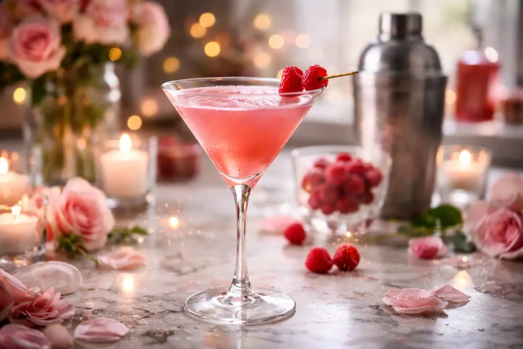 Smooth Raspberry Valentine’s Day Martini final look