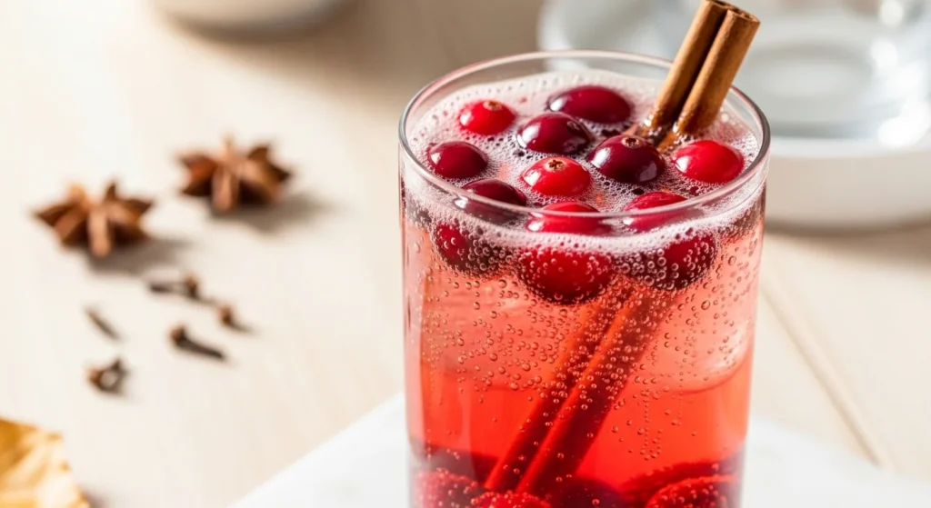 Spiced Cranberry Vodka Spritzer