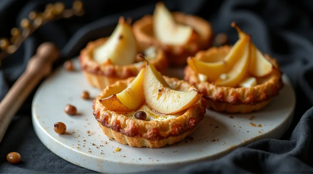 Spiced Pear & Goat Cheese Tartlets