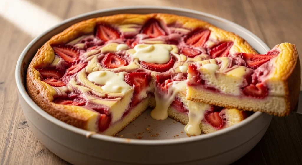 Strawberry Earthquake Cake