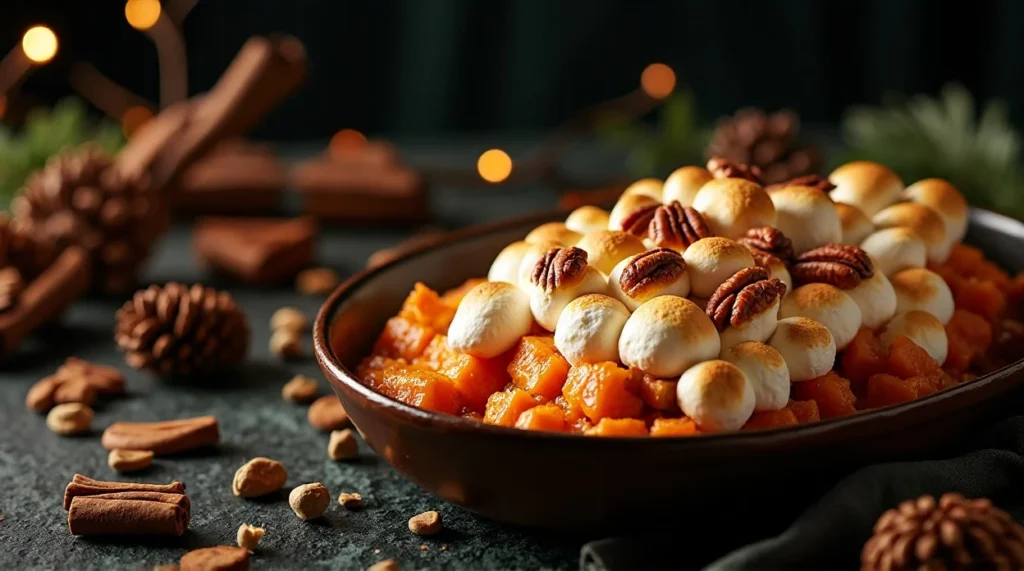 Sweet Potato Casserole with Marshmallow Swirl
