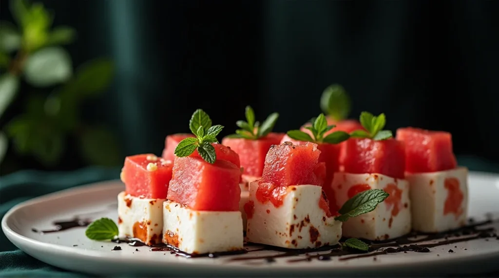 Watermelon Feta Skewers