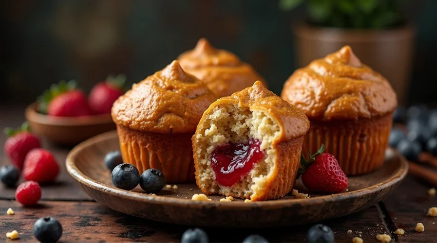 Peanut Butter Jelly Muffins Recipe