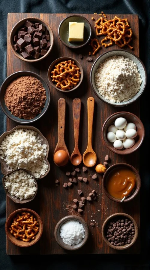 salted pretzel brownie recipe, peanut butter pretzel brownies, salted caramel pretzel dessert, salted caramel brownies, salted caramel peanut brownies,