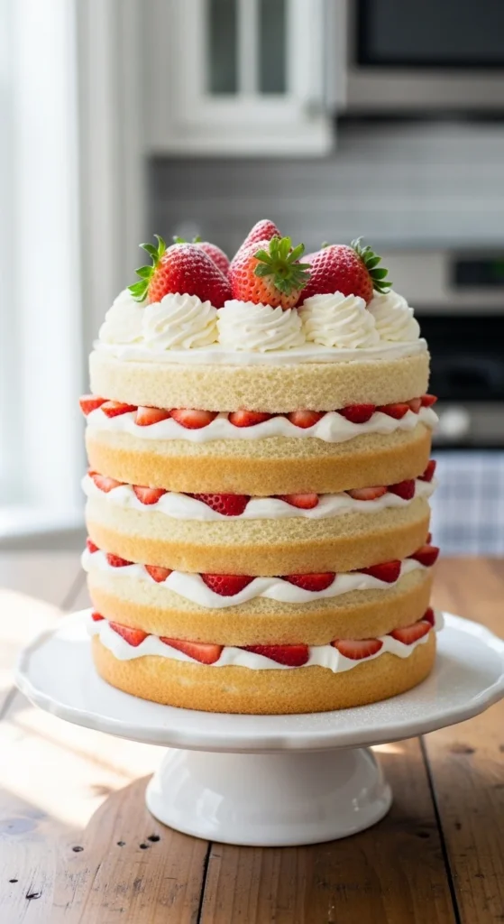 Classic Fresh Strawberry Layer Cake