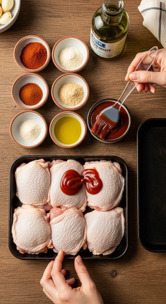 BBQ Chicken Thighs Recipe cooking