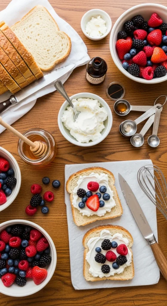 Berry Cream Cheese Toast Recipe cooking