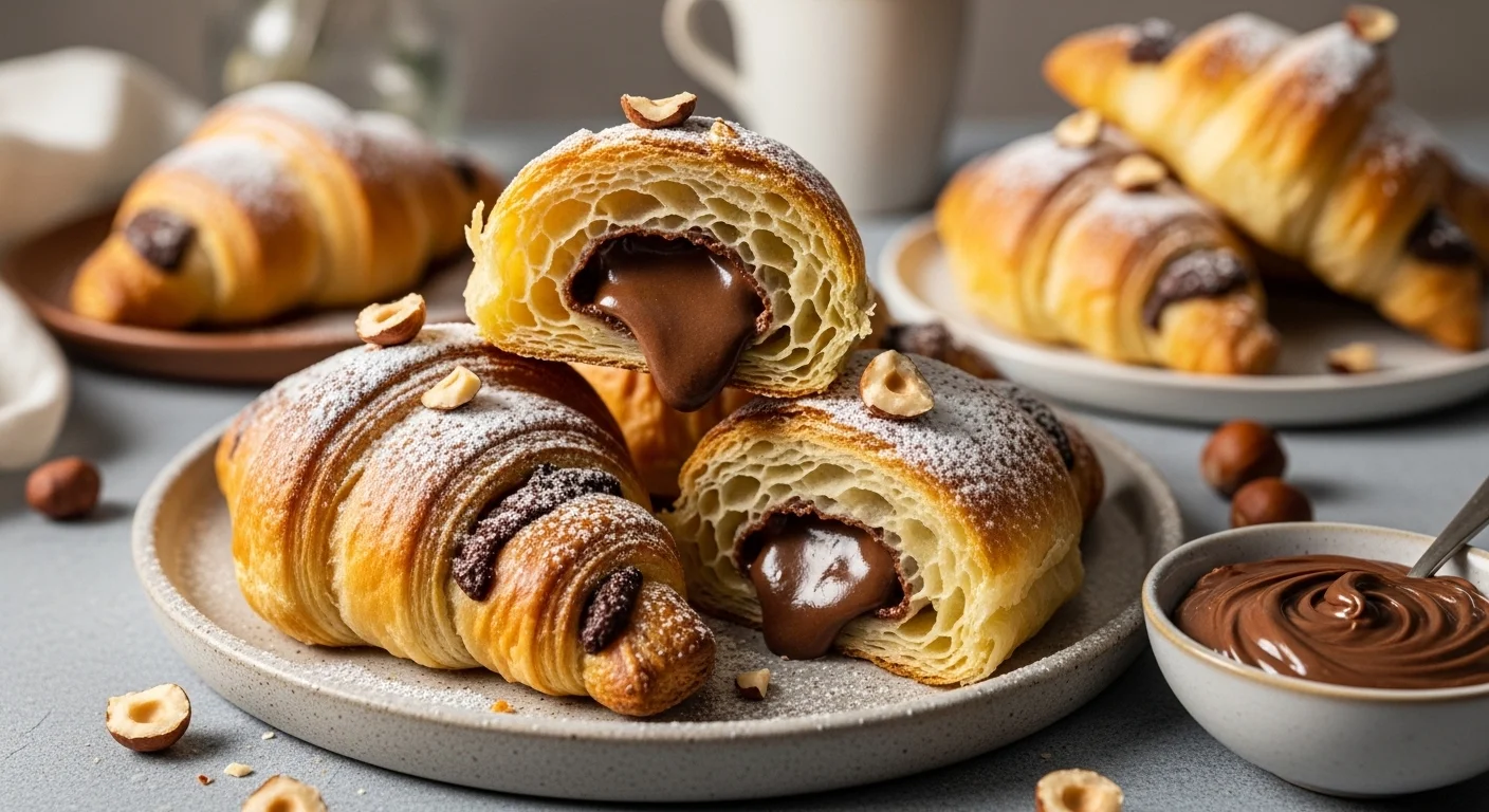 Chocolate Hazelnut Croissants Recipe