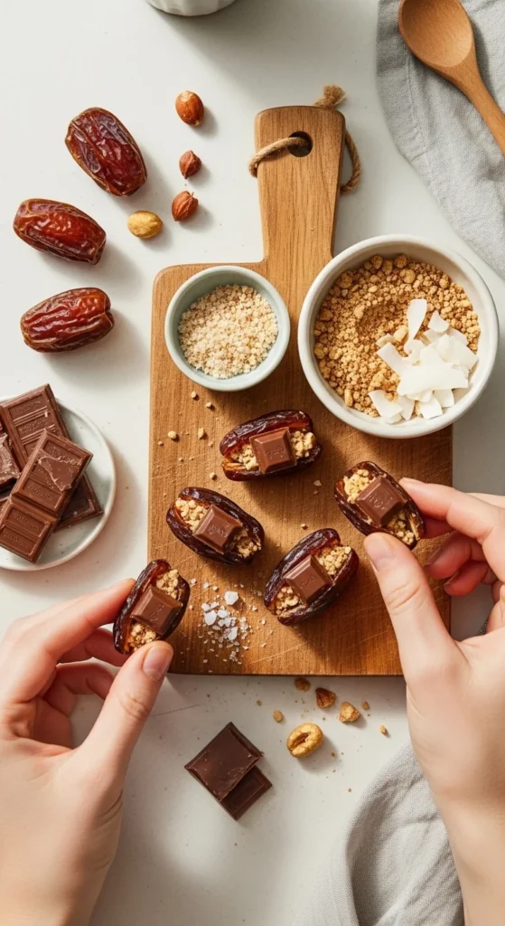 Chocolate Stuffed Dates Recipe cooking