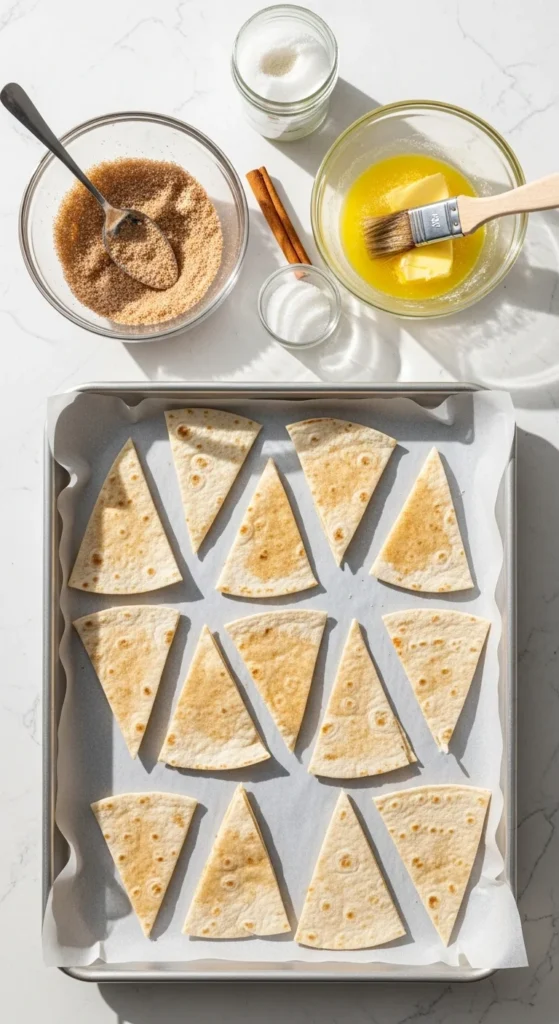 Cinnamon Sugar Tortilla Chips Recipe cooking