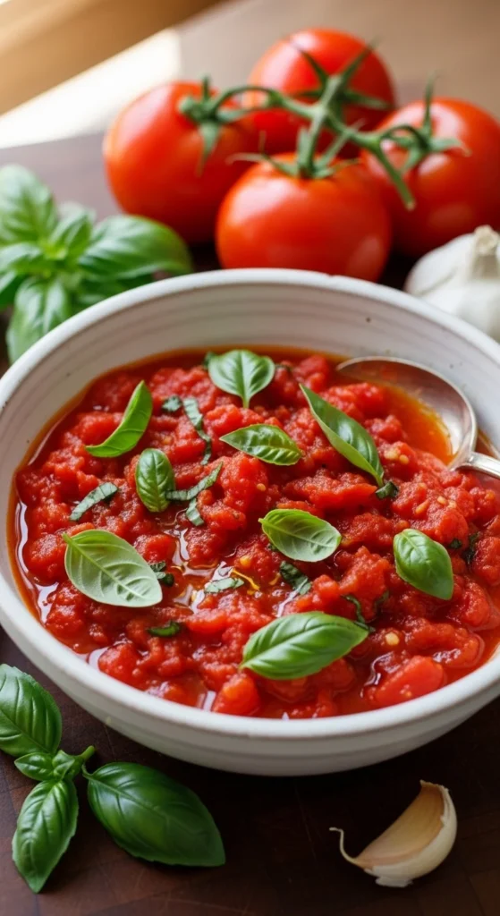 Fresh Tomato Basil Pasta Sauce