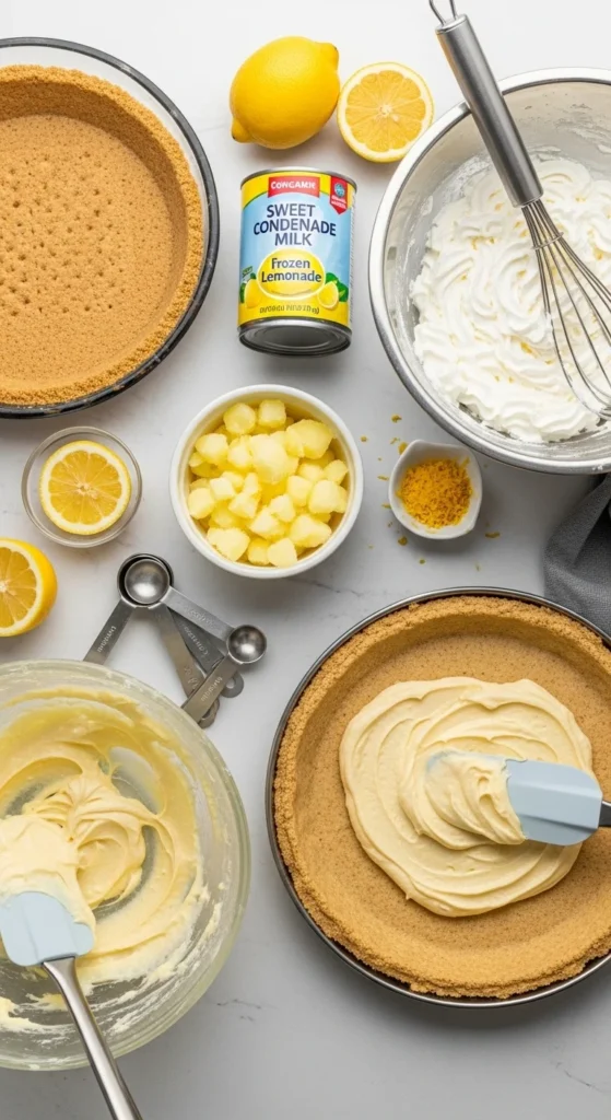 Frozen Lemonade Pie Recipe cooking