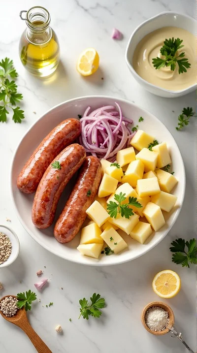 Grilled Sausages Potato Salad Recipe