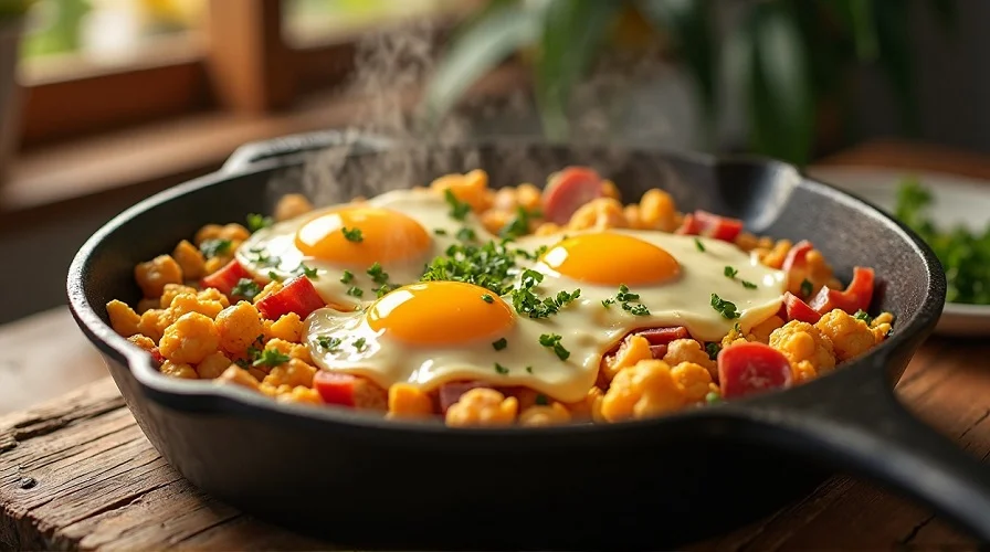 Ham Cheese Cauliflower Hash Recipe