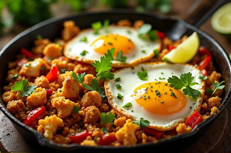 Keto Chorizo Cauliflower Hash