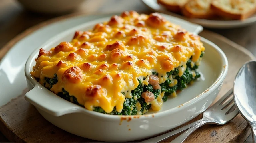 Keto Sausage Spinach Casserole Recipe