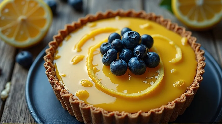 Lemon Blueberry Cream Tart Recipe