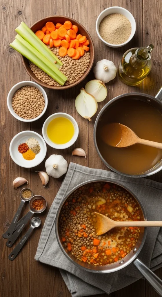 Lentil Soup Recipe cooking