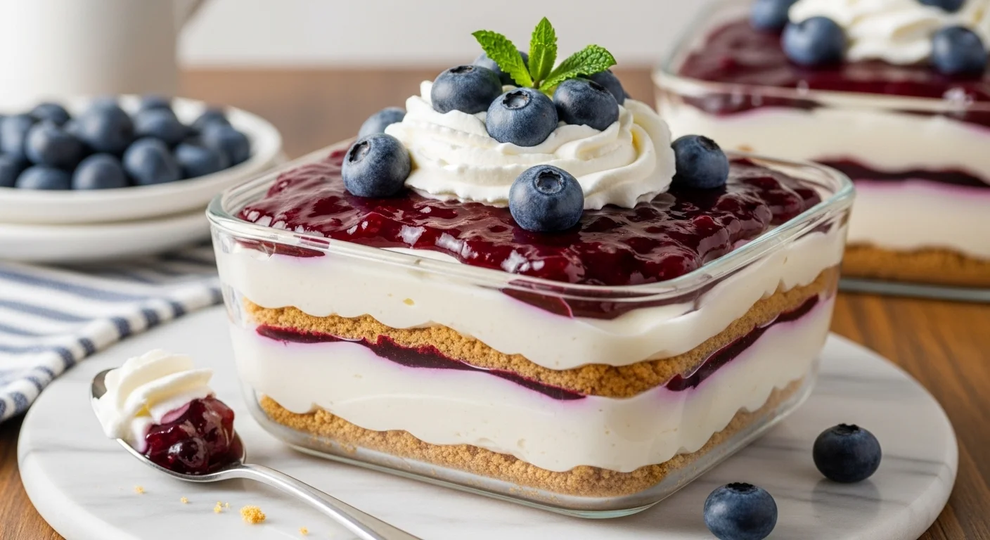 No Bake Blueberry Yum Yum