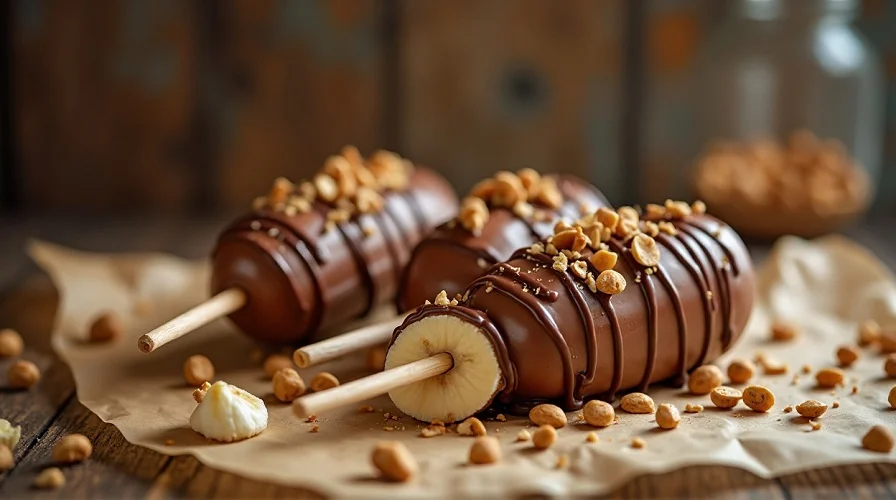 Nutella Peanut Butter Banana Pops Recipe