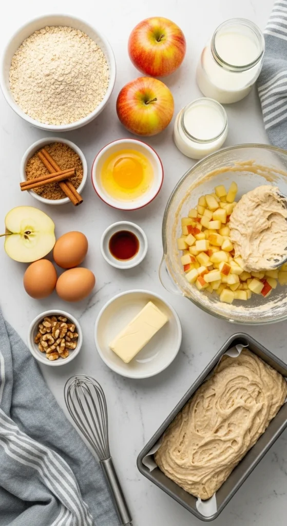 Oat Flour Apple Cinnamon Bread cooking