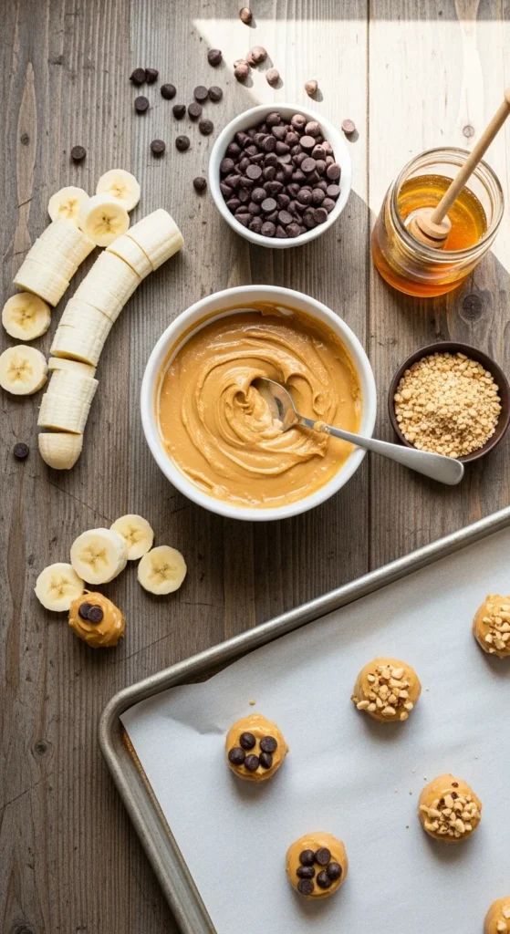 Peanut Butter Banana Bites cooking